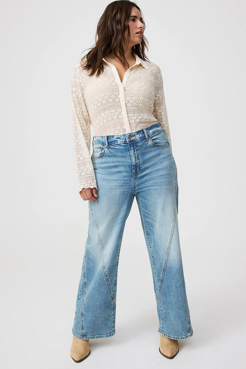 Collared Button-Up Top