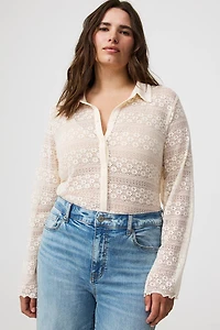 Collared Button-Up Top