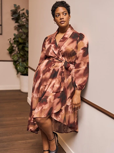 Studio Asymmetrical Wrap Dress
