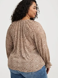 Ruffle Tie-Front Blouse