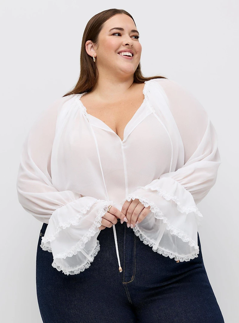 Studio Romantic Ruffle Blouse
