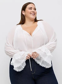Studio Romantic Ruffle Blouse