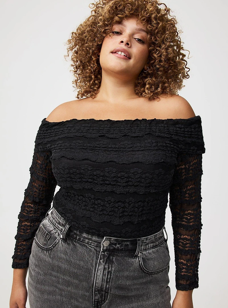 Off-Shoulder Lace Top