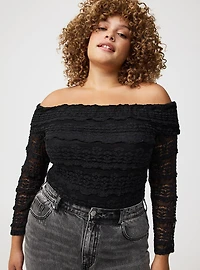 Off-Shoulder Lace Top