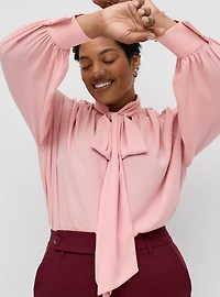 Studio Tie Bow Drapey Blouse