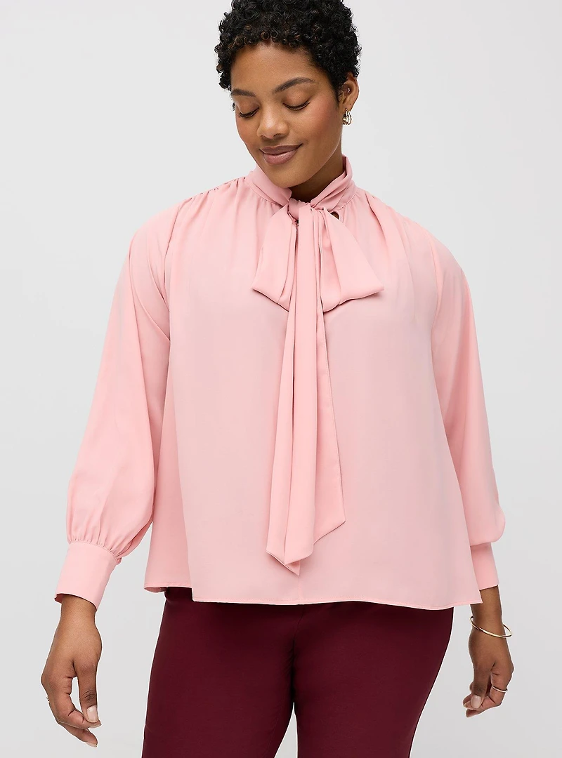 Studio Tie Bow Drapey Blouse