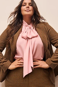 Studio Tie Bow Drapey Blouse