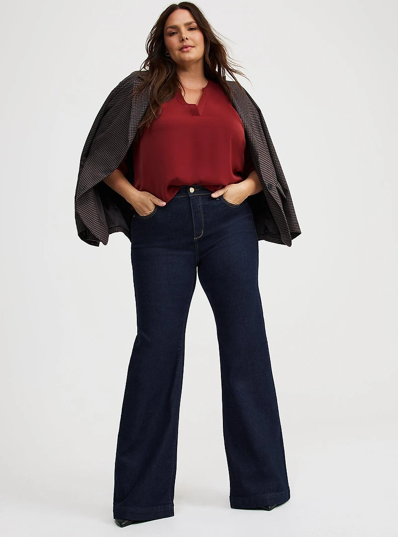 Harper Crepe de Chine Blouson Blouse
