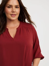 Harper Crepe de Chine Blouson Blouse