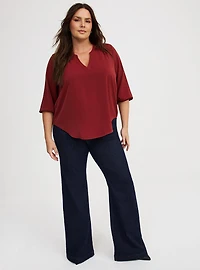 Harper Crepe de Chine Blouson Blouse