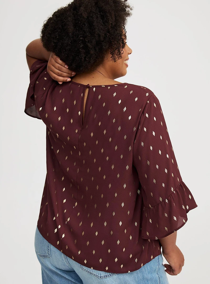 Abbey Georgette Ruffle Top