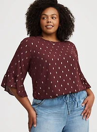 Abbey Georgette Ruffle Top