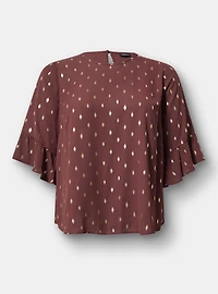 Abbey Georgette Ruffle Top
