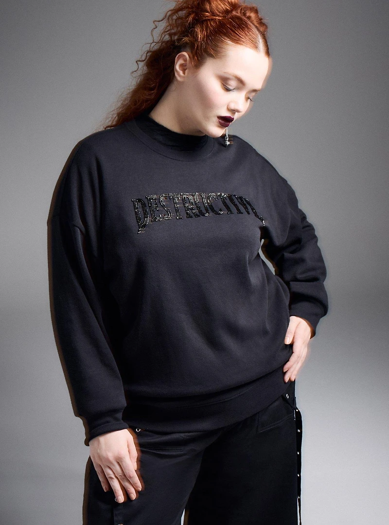 Nightfall Relaxed Cozy Fleece Sweatshirt
