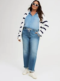 Long-Sleeve Open-Front Cardigan