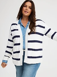 Long-Sleeve Open-Front Cardigan