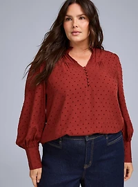 Belle Isle Ruffle Collar Popover Top