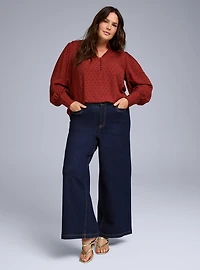 Belle Isle Ruffle Collar Popover Top