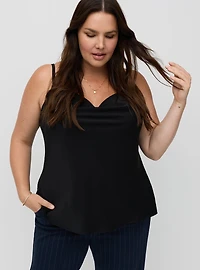 Studio Crepe de Chine Cowl Neck Cami