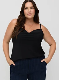 Studio Crepe de Chine Cowl Neck Cami