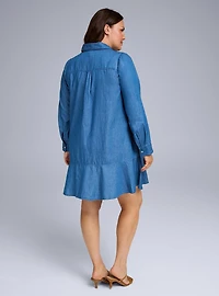 Bell Isle Chambray Popover Mini Dress