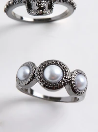 Skull Pave Ring Set