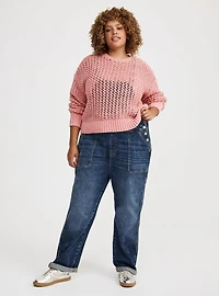 Pointelle Pullover Sweater