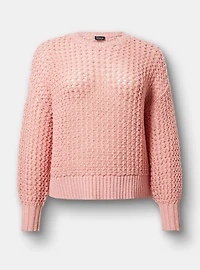Pointelle Pullover Sweater