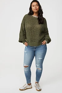 Pointelle Pullover Top