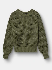 Pointelle Pullover Top