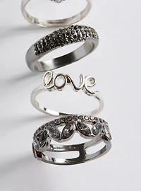 Heart Pave Ring Set