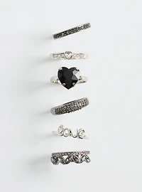 Heart Pave Ring Set