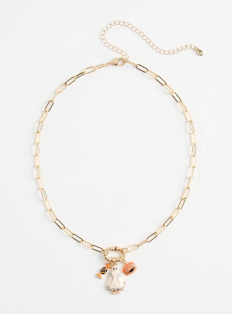 Halloween Link Charm Necklace