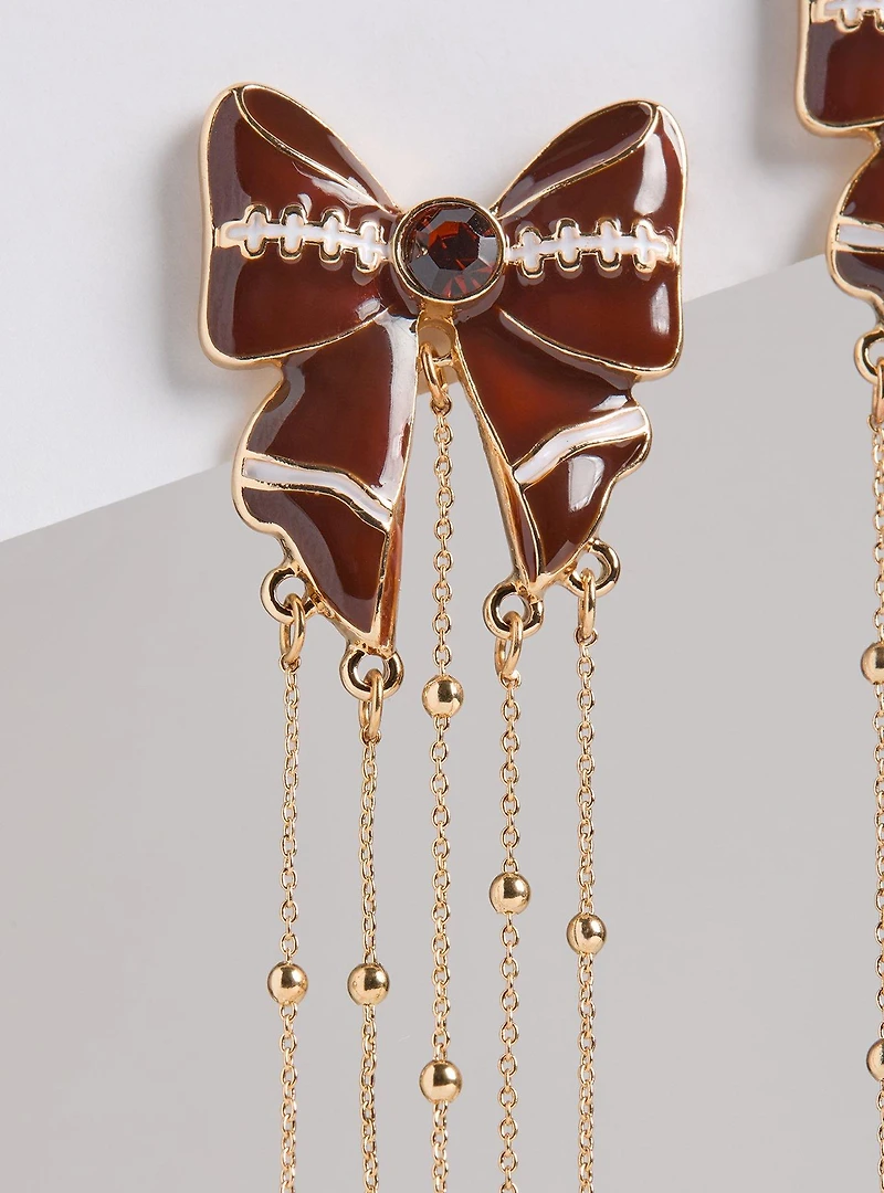 Football Bow Earring