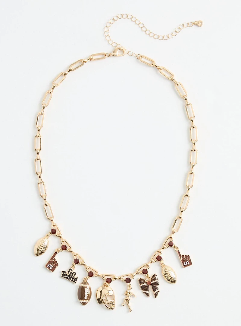 Football Charm Necklace