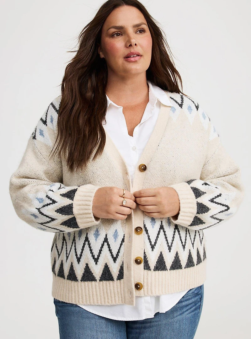 Vegan Cashmere Drop Shoulder Cardigan