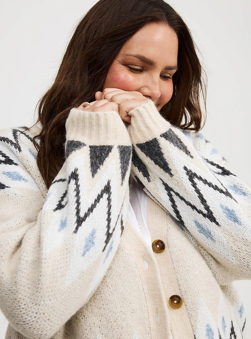 Vegan Cashmere Drop Shoulder Cardigan