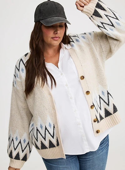 Vegan Cashmere Drop Shoulder Cardigan