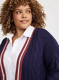 Button-Front Boyfriend Cardigan