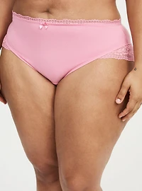 Cotton Simply Lace Mid-Rise Brief Panty