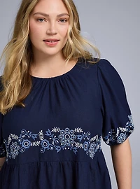 Belle Isle Bubble Sleeve Babydoll Top