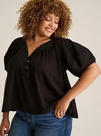 Festi Button-Front Top