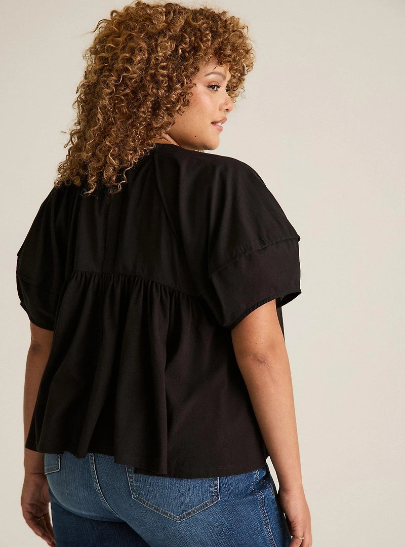 Festi Button-Front Top
