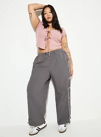 LoveSick Picot-Edge Front-Tie Top