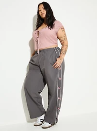 LoveSick Picot-Edge Front-Tie Top