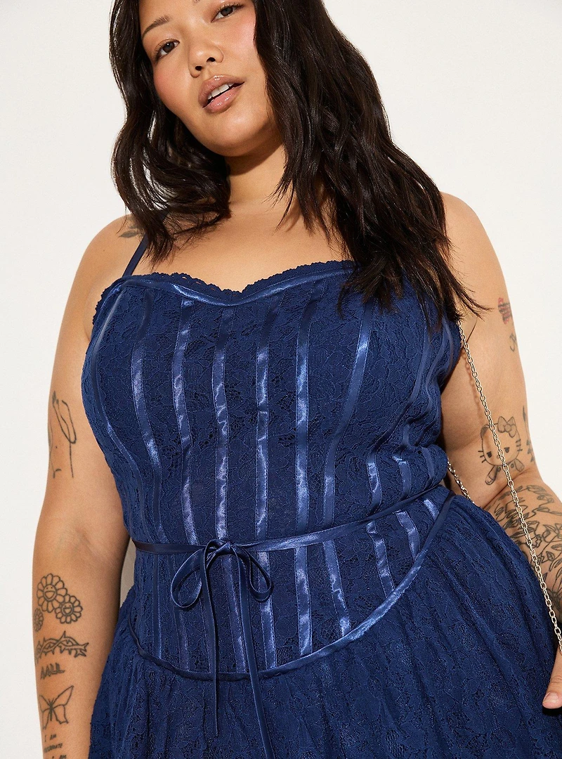LoveSick Basque-Waist Mini Dress