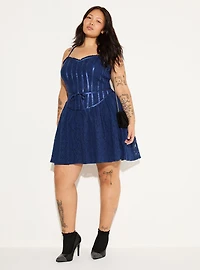 LoveSick Basque-Waist Mini Dress