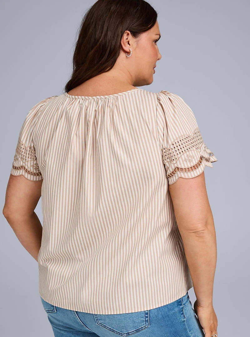 Belle Isle Scallop Sleeve Top