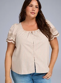Belle Isle Scallop Sleeve Top