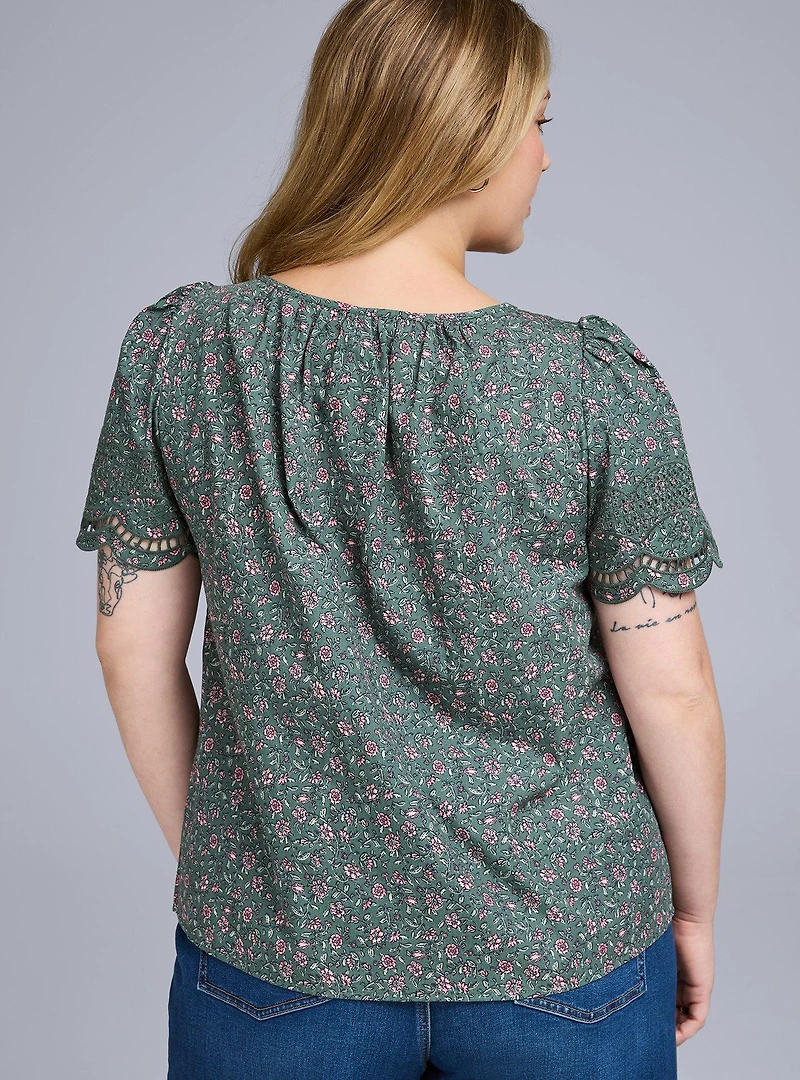 Belle Isle Scallop Sleeve Top